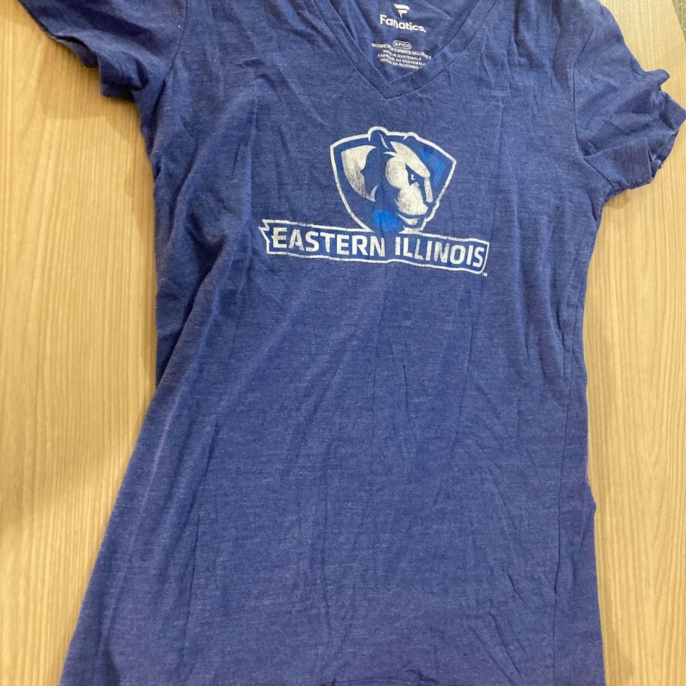 Eastern Illinois Panthers T Shirt Small Short Sleeve Womens Fanatics Blue
